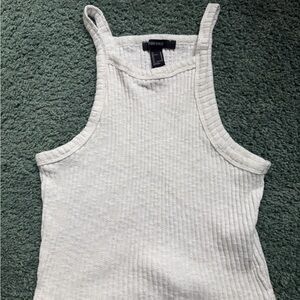 Forever 21 Light Gray Ribbed Tank Top